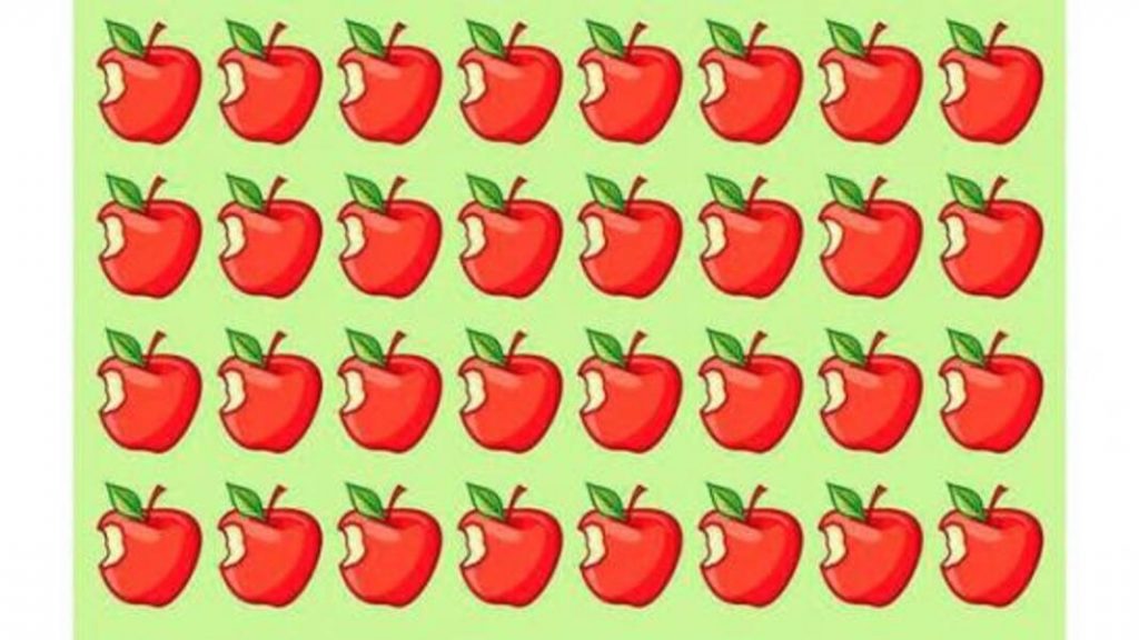 Encontre a maçã diferente em menos de 10 segundos