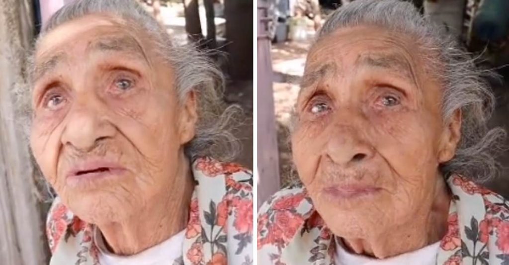Avó de 97 anos chora porque nenhum de seus 16 filhos a visitou