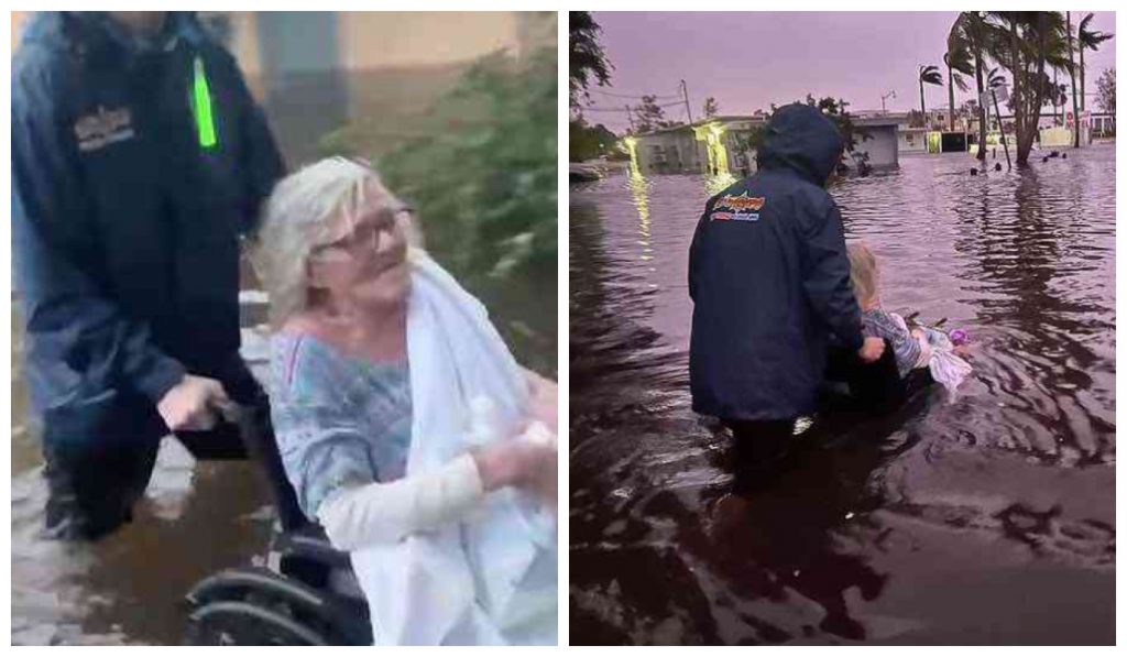 Homem nadou quase 1 quilômetro por ruas alagadas para salvar sua mãe de 84 anos