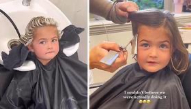 Mãe é criticada por descolorir os cabelos da filha de 5 anos