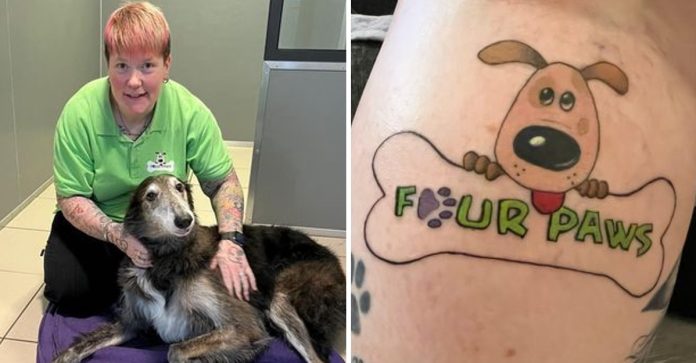 Funcionária tatuou o logotipo de sua empresa para mostrar ao chefe que ama seu trabalho