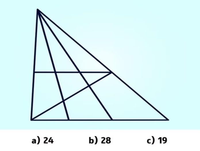 Descubra quantos triângulos há na imagem